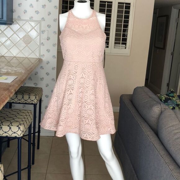Sequin Hearts Pink Mini Dress Size 3 - Picture 2 of 13